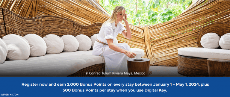 BEGINS TODAY: Hilton Honors Points Plus Promotion January 1 – May 1, 2024