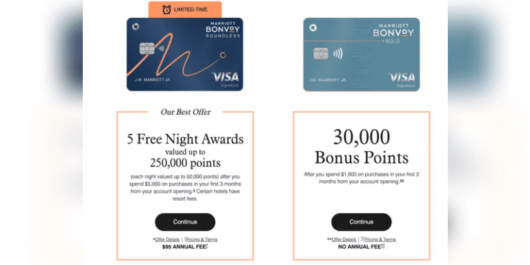 Get 5 free nights with the Marriott Boundless Credit Card.