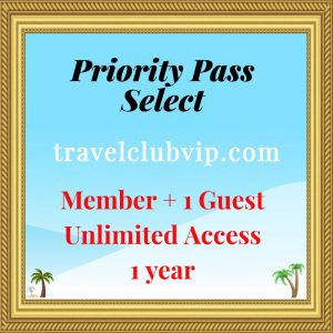 Priority Pass Select, Member + 1 Guest Unlimited Access, 1 Year Digital Pass